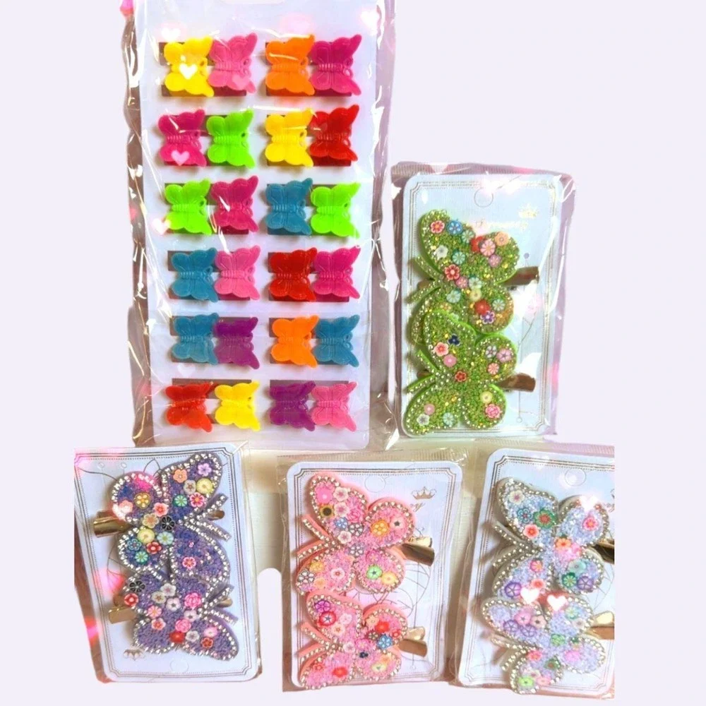 NEW Y2K‎ BUTTERFLY HAIR CLIP BUNDLE